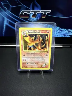 Blaine's Charizard Holo #2 Gym Challenge Pokemon TCG 2000 - Image 1