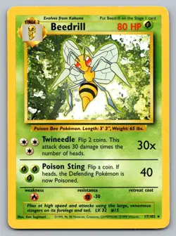Pokemon TCG Base Set Beedrill 017/102 - Image 1