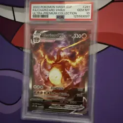 2022 POKEMON SWSH BLACK STAR PROMO #261 FULL ART/CHARIZARD VMAX PSA 10 - Image 1