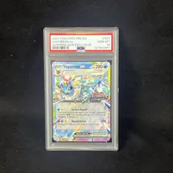 2025 POKEMON PRE SURPRISE BOX EXCLUSIVE #023 VAPOREON EX PSA 10 - Image 1