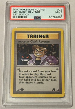 Pokemon Imposter Oak's Revenge 76/82 1st Edition Team Rocket PSA Graded Mint 9 - Image 1