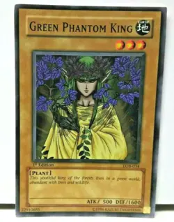 VINTAGE Yugioh Green Phantom King LOB-034 Common 1st Edition MINT - UNPLAYED! - Image 1