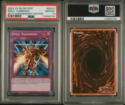 YU-GI-OH! DARK CRISIS 25TH SPELL VANISHING SUPER DCR-EN101 PSA 10 POP: 3 - Image 1