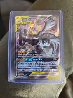 Pokemon TCG Black Star Promo Pikachu & Zekrom GX SM168 Card Near Mint Full Art - Image 1
