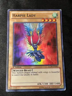 Yu-Gi-Oh TCG Harpie Lady LCJW-EN082 1st Edition Super Rare Card LP - Image 1