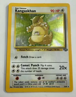 Kangaskhan Holo Rare 5/64 - Jungle Set 1999 - Vintage WOTC Pokemon Card - Image 1