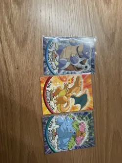 Charizard, Blastoise, Venesuar Foil 1999 Topps Pokemon TV Animation Edition Card - Image 1