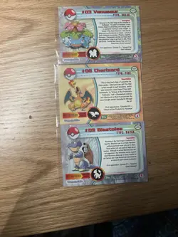 Charizard, Blastoise, Venesuar Foil 1999 Topps Pokemon TV Animation Edition Card - Image 2