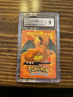 Charizard Topps 1999 cgc 9 MINT the First Movie First Print CGC Pokemon card TV - Image 1
