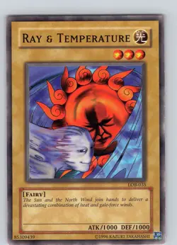 Yu-Gi-Oh TCG Ray & Temperature LOB-035 Unlimited Regular Common Card NM - Image 1