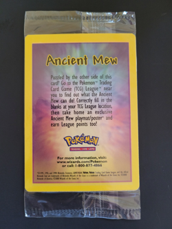 SEALED Ancient Mew Pokemon New Movie Promo Double Holo Foil Rare 1999-2000 Card - Image 1