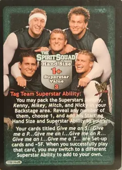 WWE RAW DEAL THE SPIRIT SQUAD 9 CARD LOT - Image 1