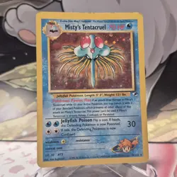 Pokemon TCG Misty's Tentacruel Holo Rare Card 10/132 Gym Heroes Unlimited - HP - Image 1