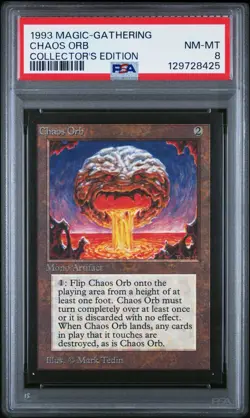 PSA 8 Chaos Orb Collector's Edition Magic the Gathering MTG Card 1993 NM Low Pop - Image 1