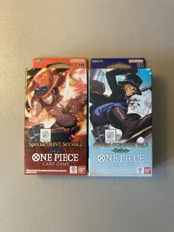 Lot of 2 One Piece Card Game Special DON Sets Vol. 2 + 3 Ace Sabo Boxes TCG NEW - Image 1
