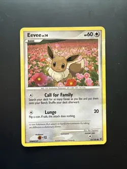 Eevee 62/100 Common Non-Holo Majestic Dawn Pokemon Card 2008 HP - Image 1
