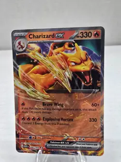 Pokemon Card TCG: Charizard EX 006/165 Scarlet & Violet 151 Rare Holo ENGLISH - Image 1