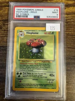 1999 Pokemon Jungle No Symbol 15 Vileplume PSA 9 53549693 Graded Pokemon Cards - Image 1
