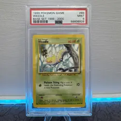 PSA 9 Weedle 69/102 Base Set Pokemon Card WOTC 1999-2000 4th Print - Mint - Image 1