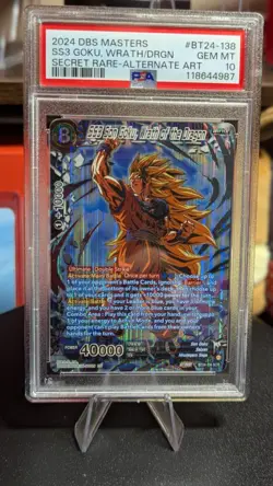 2024 DBS SS3 Goku Wrath/Dragon Secret Rare Card PSA 10 - Image 1