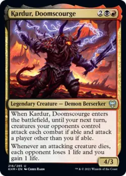 MTG Kardur, Doomscourge - Foil, Kaldheim, Lightly Played, English - Image 1