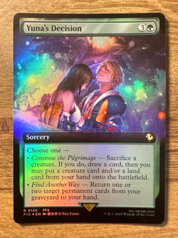 Magic MTG Final Fantasy Yuna's Decision #125 *FOIL* Extended Art Commander Rare - Image 1