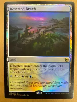 MTG 1x FOIL Deserted Beach # 260 Innistrad: Midnight Hunt Magic Gathering x1 NM - Image 1
