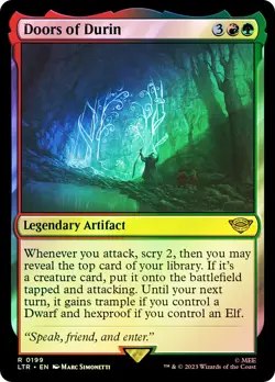 MTG FOIL Doors of Durin - The Lord of the Rings #199 - Image 1