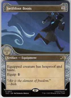 MTG Swiftfoot Boots (Showcase) Normal NM Avatar: The Last Airbender: Eternal-Leg - Image 1
