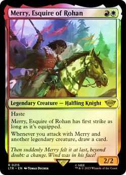 MTG FOIL Merry, Esquire of Rohan - The Lord of the Rings #215 - Image 1