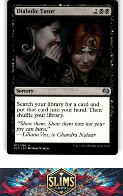 Magic the Gathering MTG Kaladesh Diabolic Tutor #75 Buy 2 Get 1 - Image 1