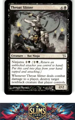 Magic the Gathering MTG Betrayers of Kamigawa Throat Slitter #88 Buy 2 Get 1 - Image 1