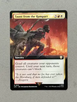 Taunt from the Rampart (Borderless) #151 MTG Commander LTC Lord of the Rings NM - Image 1