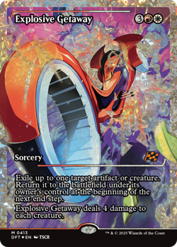 Explosive Getaway (Fracture 413) FOIL Aetherdrift NM Mythic Rare CARD ABUGames - Image 1