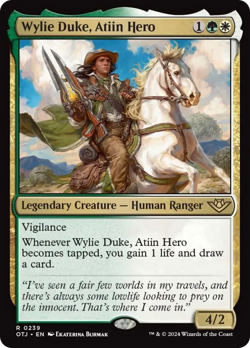 Wylie Duke, Atiin Hero [Outlaws of Thunder Junction] Magic MTG - Image 1