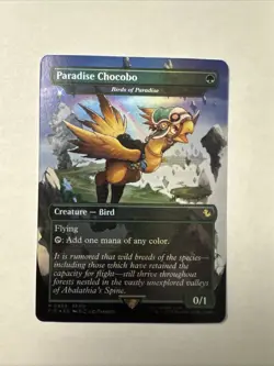 MTG Final Fantasy English Paradise Chocobo Borderless 0483 Foil - Image 1
