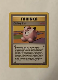 Pokemon TCG Clefairy Doll Base Set Trainer 70/102 Unlimited Rare NM/ M - Image 1