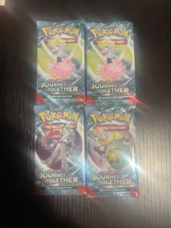 POKEMON TCG SCARLET & VIOLET JOURNEY TOGETHER 4 Pack Lot - Image 1