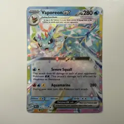 Pokemon TCG Vaporeon ex 023/131 SV: Prismatic Evolutions Holo NM - Image 1