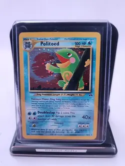 Pokemon TCG Politoed Neo Discovery Unlimited 8/75 Holo Rare LP - Image 1
