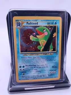 Pokemon TCG Politoed Neo Discovery Unlimited 8/75 Holo Rare LP - Image 2