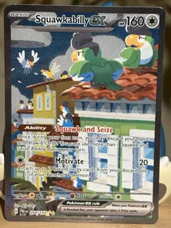 Pokemon TCG Paldea Evolved Squawkabilly ex Special Illustration Rare 264/193 NM - Image 1