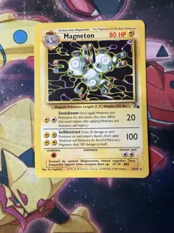 Pokemon TCG Magneton #26/62 Fossil Set Non Holo Rare WOTC VTG 1999 - Image 1