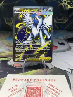 Pokemon Mega Absol ex 161/132 Me01: Mega Evolution Ultra Rare Full Art Holo NM - Image 1