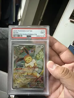 Pokemon Eevee TCG 173 Holo Promo Prismatic Evolutions ETB, PSA 9 - Image 1