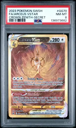 2023 Pokemon Sword And Shield Crown Zenith Arceus VSTAR PSA 8 #GG70/GG70 - Image 1