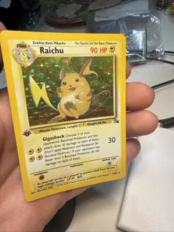 Pokemon TCG Fossil Raichu Holo First Edition - Image 2
