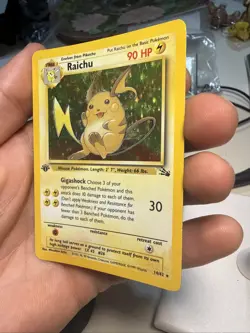 Pokemon TCG Fossil Raichu Holo First Edition - Image 3