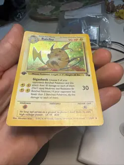 Pokemon TCG Fossil Raichu Holo First Edition - Image 4