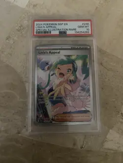 Pokemon TCG Lisia's Appeal PSA 10 Full Art Trainer Surging Sparks 246/191 - Image 1